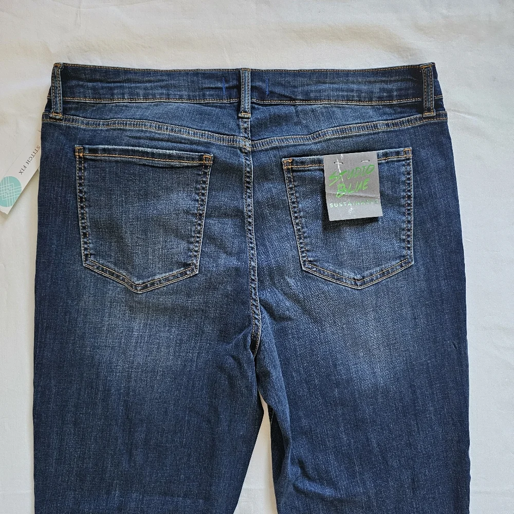 NWT Studio Blue Imogen Stretchy Denim High-rise Western Bootcut Jeans Size 33 - Picture 5 of 6